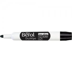 Berol Drywipe Marker Bullet Tip Black Pack of 48 1984868