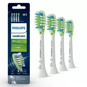 Philips HX9064/17 W3 Premium White Standard Sonic Toothbrush Heads 4 Pack - White