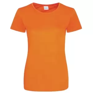 AWDis Just Cool Womens/Ladies Girlie Smooth T-Shirt (XS) (Orange Crush)