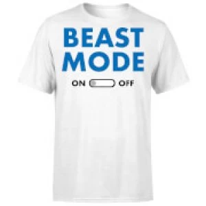 Beast Mode On T-Shirt - White - 5XL
