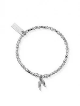 Chlobo Chlobo ChildrenS Sterling Silver Double Feather Bracelet