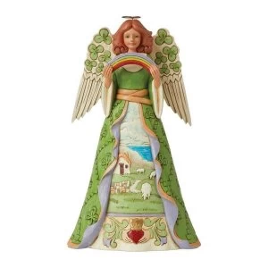 Blessings Be Upon 'Ye' Irish Angel with Shamrock Wings Heartwood Creek by Jim Shore