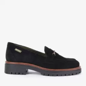 Barbour Womens Brooke Suede Loafers - Black - UK 6