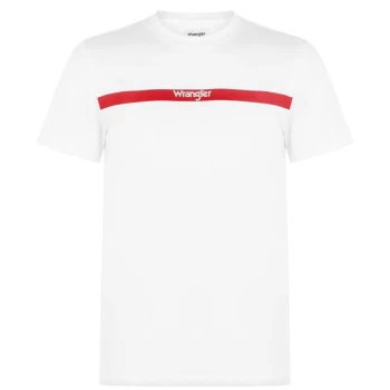 Wrangler Stripe Logo T-Shirt - White