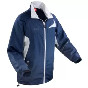 Spiro Mens Micro-Lite Performance Sports Jacket (Water Repellent, Wind Resistant & Breathable) (S) (Navy/White)