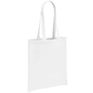 Brand Lab Cotton Long Handle Shopper Bag (One Size) (White)