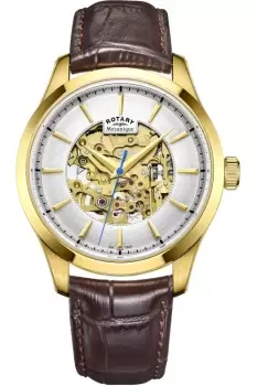 Mens Rotary Mecanique Skeleton Automatic Watch GS05035/03
