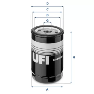 2344000 UFI Oil Filter Oil Spin-On