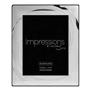 6" x 8" - Impressions Silver Plated Photo Frame with Swirl