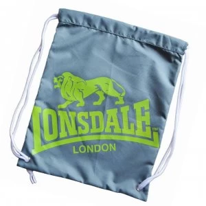 Lonsdale Printed Gym Sack - Charcoal/Lime