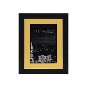 4" x 6" - Impressions Aluminium Photo Frame - Black & Gold