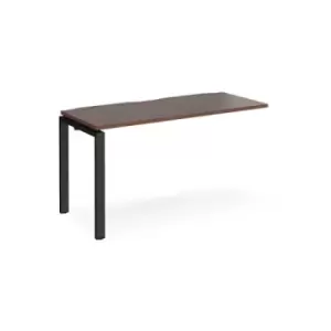 Bench Desk Add On Rectangular Desk 1400mm Walnut Tops With Black Frames 600mm Depth Adapt