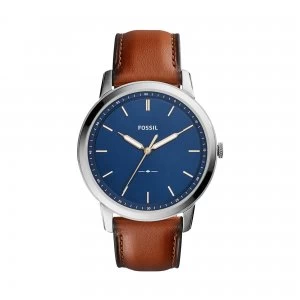 Fossil Blue And Brown 'Minimalist' Classical Watch - FS5304 - multicoloured