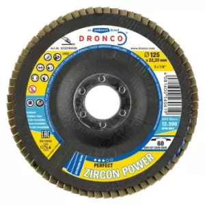 115X22.23MM Zircon Power 60 Conical Flap Disc