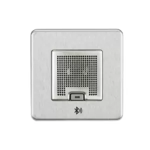 KnightsBridge Screwless 3W RMS Bluetooth Speaker Outlet - Brushed Chrome