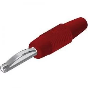 Jack plug Plug straight Pin diameter 4mm Red SKS Hirschmann