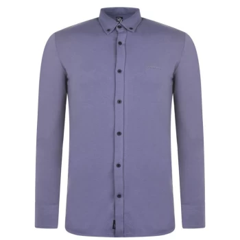 Fabric Long Sleeve Jersey Shirt Mens - Blue
