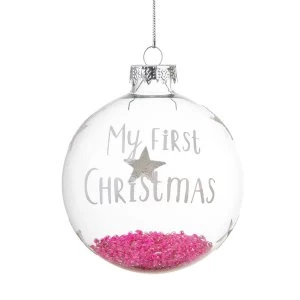 Sass & Belle Baby Girl First Christmas Bauble