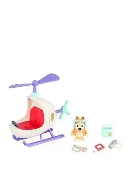 Bluey Vehicle and Figure Pack Bingo's Helicopter with Tool Accessories, One Colour