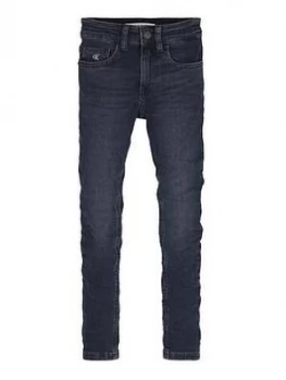 Calvin Klein Jeans Boys Super Skinny Jean - Dark Blue, Size Age: 10 Years