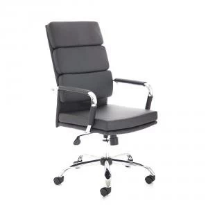 Adroit Advocate Executive Chair With Arms Bonded Leather Black Ref