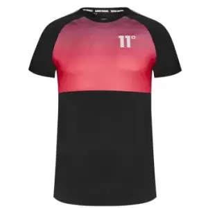 11 Degrees Ombre T-Shirt - Black