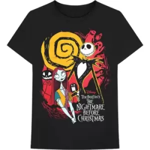 Disney - The Nightmare Before Christmas Ghosts Unisex Large T-Shirt - Black