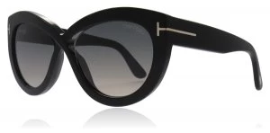 Tom Ford Diane Sunglasses Shiny Black 01B 56mm