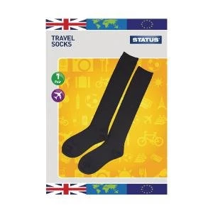 Status Black Travel Socks Size 6-9 Pack of 10 STRAVELSOC1PKB10