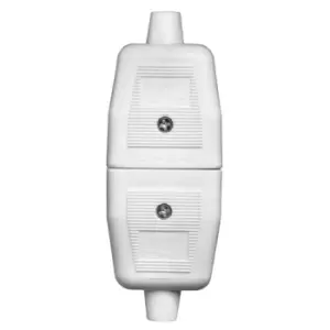 Masterplug NC103W White 3 Pin Heavy Duty Non Reversible in Line Rubber Connector - 222227