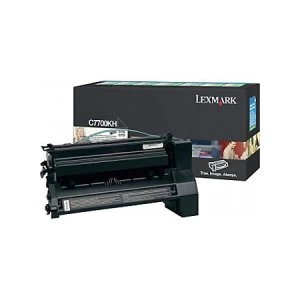 Lexmark C7700KH Black Laser Toner Ink Cartridge