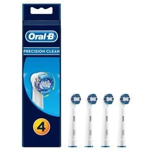 Oral B Precision Clean Replacement Toothbrush Heads x4