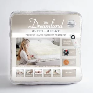 Dreamland Intelliheat Faux Fur Mattress Protector - Single