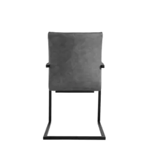 Kettle Interiors Diamond Stitch Carver Chair Grey