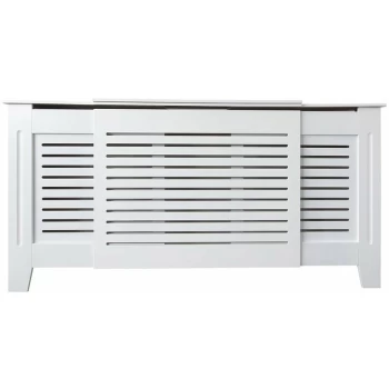 Jack Stonehouse - Painted Radiator Cover Radiator Cabinet Modern Design MDF Adjustable in White - White