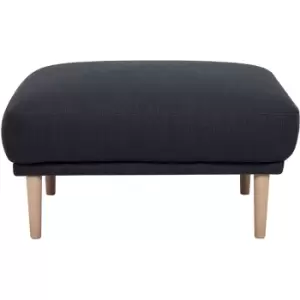 Furniture To Go - Larvik Footstool - Anthracite, Oak Legs - Soul Anthracite, Oak Legs