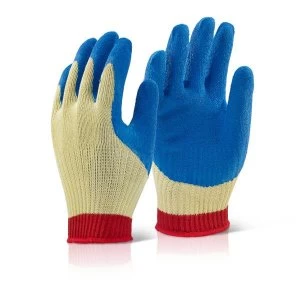 Click KutStop KLG Small Size 7 Kevlar Knitted Full Cuff Protective Gloves Blue with Latex Coated Palm