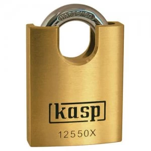 Kasp 125 Series Premium Brass Padlock Closed Shackle 50mm Standard