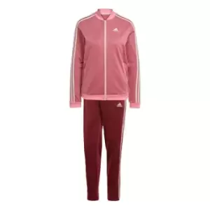 adidas Essentials 3-Stripes Tracksuit Womens - Shadow Red / Pink Strata / Won