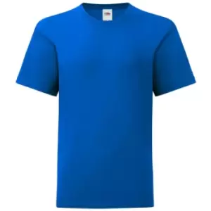 Fruit Of The Loom Childrens/Kids Iconic T-Shirt (12-13 Years) (Royal Blue)