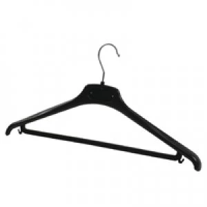 Alba Black Plastic Coat Hanger Pack of 20 PMBASICPL