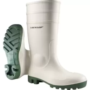171BV ProMaster Safety White/Green Wellington Boots - Size 10.5 (45)