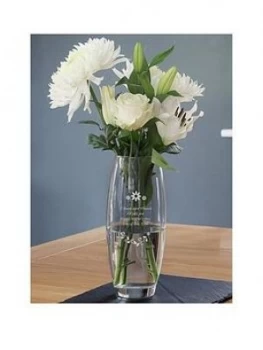 Personalised Floral Design Barrel Vase
