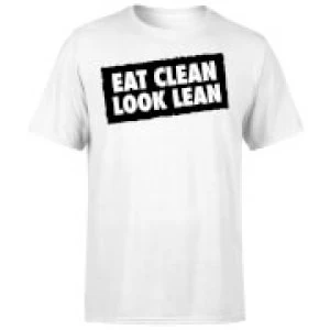 Eat Clean Look Lean T-Shirt - White - 3XL
