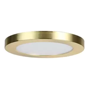 Spa 164mm Tauri LED Flush Ceiling Light Ring Satin Brass