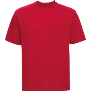 Russell Europe Mens Workwear Short Sleeve Cotton T-Shirt (4XL) (Classic Red) - Classic Red