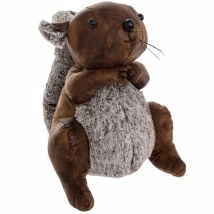 Squirrel Faux Leather Doorstop By Lesser & Pavey