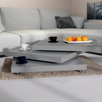 Coffee Table New York 2x2ft Grey - Rotatable