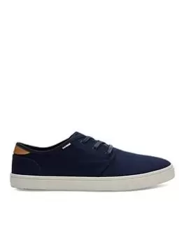 TOMS Carlo Lace Up Trainer, Navy, Size 9, Men