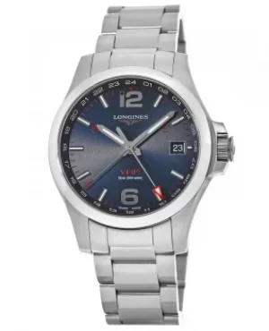 Longines Conquest V.H.P. 41mm GMT Blue Dial Stainless Steel Mens Watch L3.718.4.96.6 L37184966